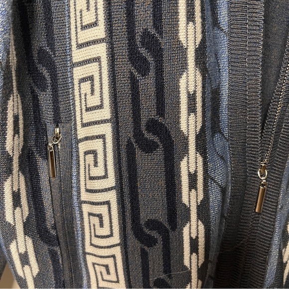 Stacy Adam's jacket blue Versace style pattern M - Picture 4 of 9